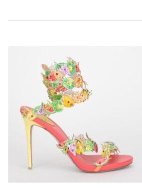 René Caovilla Fruit Crystal Heels Sandals Size 36 | Made in Italy | Collectors